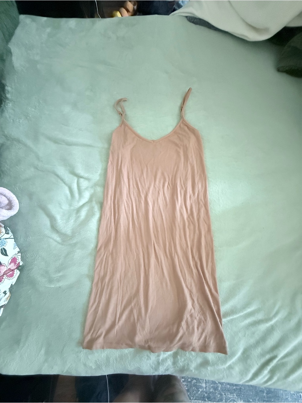 stars above brown slip maxi dress with Adjustable Straps